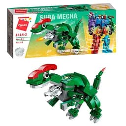 Детский Конструктор Qman 1414-1-6 трансформер (робот + динозавр) 93 дет Corythosaurus