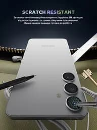 Захисне скло для камери Samsung Galaxy S24 5G (SM-S921), Supreme BI, прозорий колір, з рамкою, глянцеве скло для захисту лінз, протиударне, прозоре, з клейовим шаром по контуру, не впливає на якість фото, ArmorStandart (ARM76614) - мініатюра 5