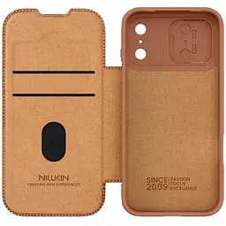 Шкіряний чохол-книжка Nillkin Qin Pro Camshield для Apple iPhone 17 Pro (6.3) Brown - мініатюра 5