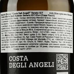 Вино Case Paolin Costa degli Angeli Manzoni Bianco IGT Bio, 13%, 0,75 л (ALR16310) - мініатюра 4