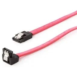 Кабель Sata Red 50 см Cablexpert угловой разъем с защелками (CC-SataM-DATA90)