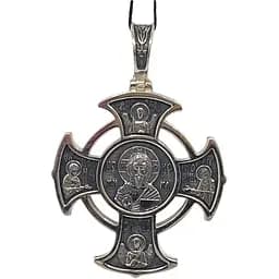 Серебряный крест Харьковская ювелирная фабрика Лики Святых. 3589-Ч