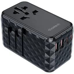 Зарядний пристрій Choetech 4xUSB 100W PD (2хUSB-C+2хUSB-A) сharger diamond model чорний (PD6028-BK) - мініатюра 6