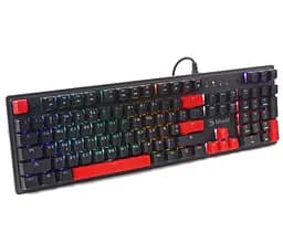 Клавиатура игровая механическая A4Tech Bloody S-525-N BLMS Red Plus Switch USB RGB Fire Black - мініатюра 2