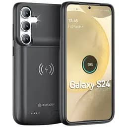 Чехол с аккумулятором Newdery для Samsung Galaxy S24 беспроводная зарядка Qi быстрая зарядка 18 Вт