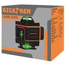 Лазерний рівень 4D Bigstren 18763 (16 ліній), зелений промінь 360°, самовирівнювальний нівелір із пультом та кейсом - мініатюра 9
