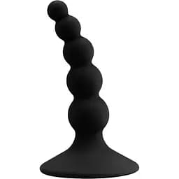 Анальная пробка LoveToy Lure Me Beaded Butt Plug 4" 10 см (черный)