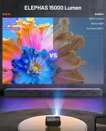 Мультимедійний проектор Elephas W13-M Full HD LED 15000 Лм Wi-Fi з динаміками - мініатюра 4