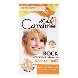 Восковые полоски для эпиляции лица Lady Caramel Ванильный 12 шт.