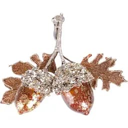 Ялинкова прикраса Lefard Жолудь 19х13 см світло-коричнева (66-042)