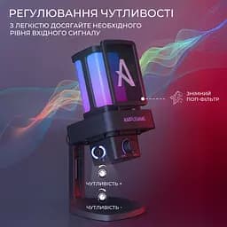 Мікрофон конденсаторний Fifine Ampligame USB Black (Q8PRO) - мініатюра 9