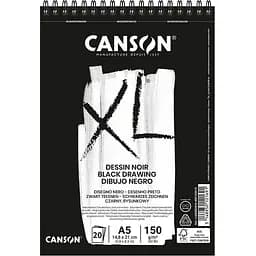Альбом для эскизов Canson на спирали XL Dessin Black 150г/м2 черный цвет