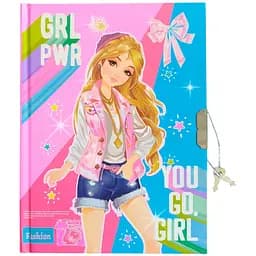 Блокнот дитячий Malevaro Стильна дівчинка на замочку 178 x 133 мм 56 аркушів у лінійку (362304-U)