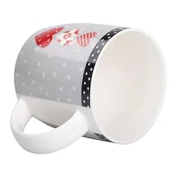 Чашка порцелянова I love you 400 мл, сірий з червоним Liling Rongxiang Ceramic RX-N240147R - мініатюра 3