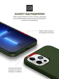 Силиконовый чехол для Apple iPhone 12 Pro Max, ICON2 Case, зеленый, противоударный, панель, защита всего корпуса, матовая поверхность Soft Touch, выступает над дисплеем, совместим с защитными стеклами и пленками, с микрофиброй, ArmorStandart (ARM61366) - мініатюра 5