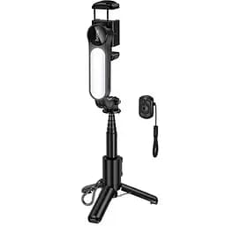 Монопод для селфі Hoco K90 Support axis smart+light Black - мініатюра 7