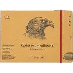 Альбом для ескізів SM-LT Art Authentic (Kraft) А5 (24.5х17.6см) 90г/м2 24л коричневий колір
