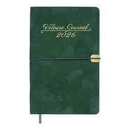 Щотижневик датований Buromax Velour 2026 A5 зелений (BM.2710-04)