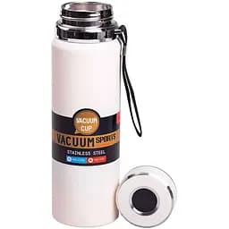 Термос Vacuum Sports 1 л з датчиком температури та ситечком, білий Yiwu HP-14-30W - мініатюра 2