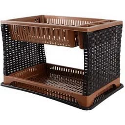 Сушарка для посуду Violet House Ротанг 29х44х29 см бежева (0053 Роттанг BEIGE сушка д/посуд)