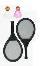 Набор ракеток 9352 L, 2 ракетки 57см, 2 воланчика, подсветка, в сетке (6966814300061) Чорний
