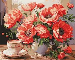 Набор с алмазной мозаикой Букет с маками AMO7988, 40x50 см