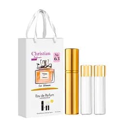 Духи женские Christian Miss Dior Cherrie №63 подарочные с атомайзером 3 шт. по 12 мл