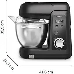 Кухонна машина Tefal Bake Partner + 1100 Вт чорна (QB5458F0) - мініатюра 4