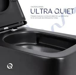 Унітаз підвісний Qtap Gemini Ultra Quiet, з сидінням Slim Duroplast/ Soft-close/ Quick Release QT2533076EUQMB - мініатюра 8