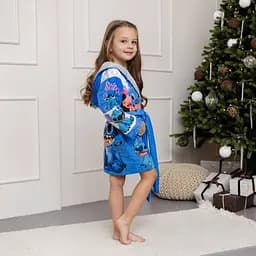 Халат дитячий з плюшевого велюру Stitch 18157 146-152 см - мініатюра 7
