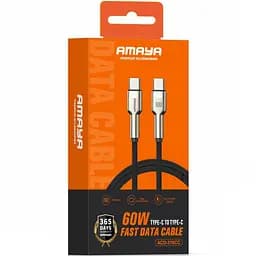 Дата кабель Amaya 310CC Type-C to Type-C 60W (1m) Brown - мініатюра 2