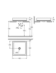 Умивальник Grohe Cube Ceramic 400x400 мм 3948200H, Білий - мініатюра 2
