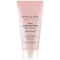 Зволожувальна глиняна маска Mary&May Rose Hyaluronic Hydra Wash off Pack 30 г (BT20223)
