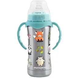 Термопоїльник Miniland Thermobaby Silver, з соскою, 180 мл, сріблястий (89188)