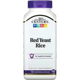 Красный дрожжевой рис 21st Century Red Yeast Rice 150 вегетарианских капсул