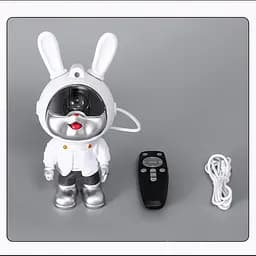 Світильник нічник Астронавт у формі кролика-космонавта Rabbit Star 23 см з ефектом зоряного неба та пультом - мініатюра 5