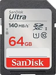 Карта памяти Sandisk 64GB SD C10 UHS-I R140MB/s Ultra (SDSDUNB-064G-GN6IN)