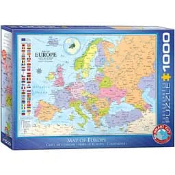 Пазл EuroGraphics Мапа Европи 1000 елементів (6000-0789)