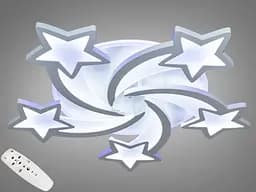 Цікава світлодіодна люстра з пультом для дитячої кімнати, 85W, біла