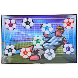 Футбольные ворота MR 1392, регулируемая ширина 96–148 см, мяч 19 см и крепления на крючках