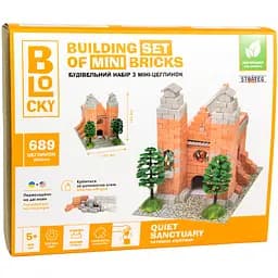 Будівельний набір з міні-цеглинок Strateg Blocky Затишна Святиня 690 ел. (31010)