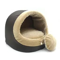 Будка для котів та собак Zoo-hunt Хутро коричневе №2 425х375х375 мм (ZH26765338-1)