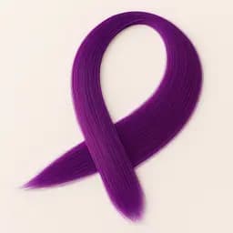 Пасмо прямих термостійких волосків на шпильці 60 см Фіолетовий