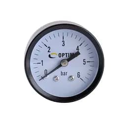 Манометр Optima 6 атм. 50 мм. заднє під'єднання сталевий корпус 000020934