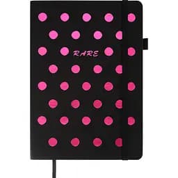 Блокнот діловий Buromax Rare А5 96 арк. без лініювання (чорний папір) обкладинка штучна шкіра рожевий (BM.295422-10)