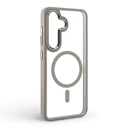Чехол Samsung Galaxy S25 Plus 5G, Unit MagSafe, серый, прозрачный, магсейф, противоударный, магнитный, панель-накладка с поддержкой MagSafe, с поддержкой беспроводной зарядки, TPU+PC, защита всего корпуса, ударопрочный, ArmorStandart (ARM83091) - мініатюра 2