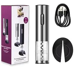 Электрический умный штопор для вина автоматический открыватель для винных бутылок Серебристый 88296