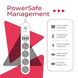 Мережевий фільтр Power filtr 2.0м Energizer 4 розетки, 4xUSB 3.4A, з заземленням білий (EPB2500W00EU) - мініатюра 7