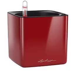 Вазон Lechuza Cube Glossy 14 червоний (13512)