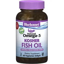 Омега-3 Bluebonnet Nutrition натуральная из кошерного рыбьего жира 60 капсул